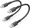 SUNGUY USB C auf USB C Kabel Silikon, 2 Stück Flexibel 0.3M 100W 5A USB C Ladekabel kompatibel mit iPhone 16/15 Pro Max, Galaxy S24, MacBook Pro 2020, iPad Pro, iPad Air, Pixel,Ultra Weich-Schwarz