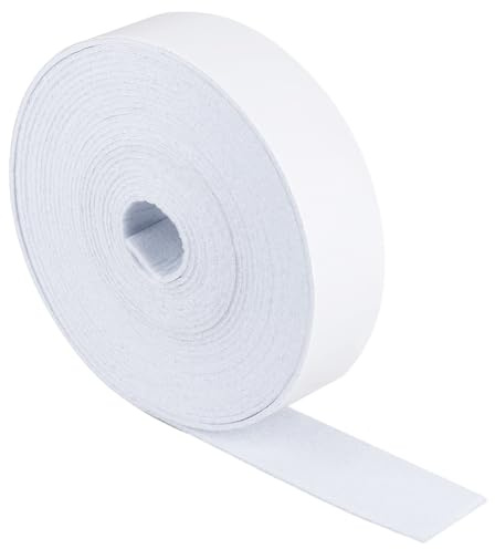 BENECREAT 8 m Ruban Adhésif en Feutre Blanc Bandes de Feutre avec Support Adhésif Ruban en Feutre Auto Adhésif pour Protéger Les Meubles et Adhésif de Bricolage (4cm)