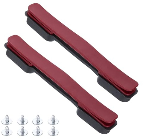 sourcing map 2 Pezzi Maniglie di Ricambio per Bagagli 21,6 cm Cinghia di Trasporto per Valigia in Plastica Parti di Presa con Viti per Valigia Scatola, Bordeaux
