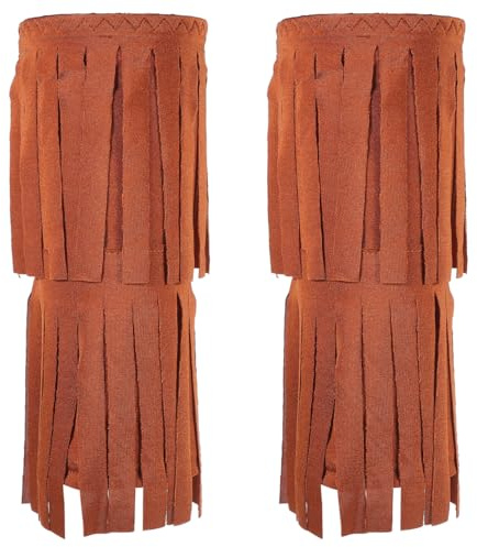CLISPEED Tassel Boot Covers for Women Dark Brown Hippie Fringe Boot Accessories for Festivals Parties and Stage Performances