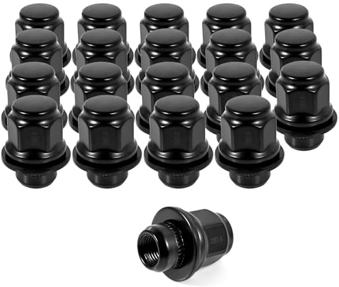 Bulloni cerchioni Compatibile con IS300 LFA CT200h HS250h GS450h Dadi ruota neri M12x1.5 Bulloni esagonali Bullone ruota da 21 mm