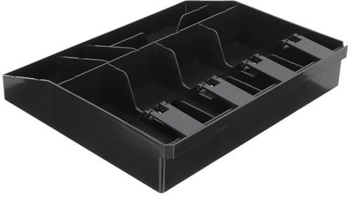 Healeved Cassetto Portavalori Multi-Griglia in Acrilico Clip in Ferro Vassoio Porta Contanti e Carte di Credito Cassetto Portadenaro Robusto per Uso Commerciale e Domestico per