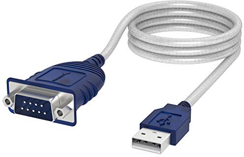 SABRENT USB Serial Cable, USB to RS232 DB9 Converter Cable, compatible with routers, switches, CNC machines, PLCs, printers, surveillance cameras, barcode scanners, ECG machines etc. (CB-9P6F)
