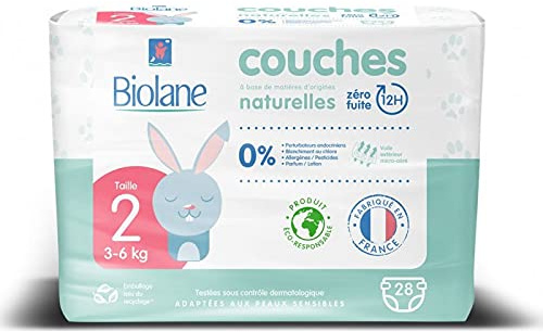 Couches bébé écologiques Taille 2 - 28 couches - Biolane
