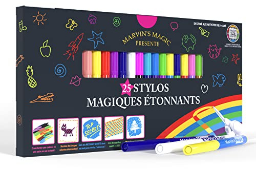 Marvin's Magic 25 Stylos Magiques - Changement de Couleur - dès 5 ans