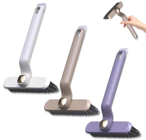 Wzhtuz 3 Stücke 360° Rotierende Fugenreinigungsbürste, Fugenbürste Bad Fugenreiniger, pur clean bürste, Eckenreinigungsbürste für die Reinigung von Bad & Küche Harte Borsten bürste Reinigung