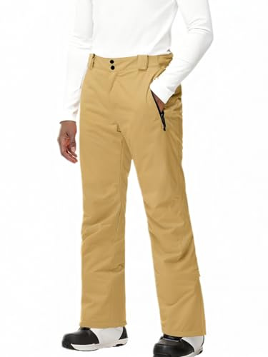 HOTIAN Pantalon de ski pour homme - Imperméable - Pantalon de neige - Respirant et chaud - Pantalon d'extérieur - Bretelles - Pantalon de neige - Pantalon d'hiver - Pantalon de snowboard - Pantalon de