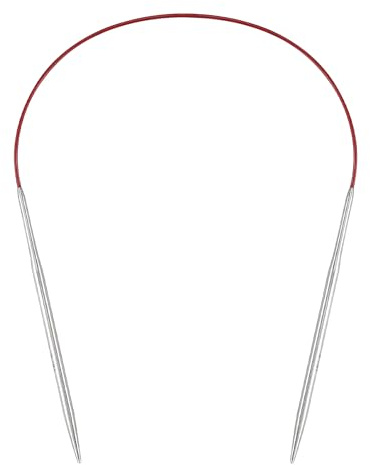 Agujas de tejer circulares de 4 mm, cable flexible de 40 cm, agujas de metal para sombreros y calcetines