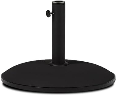 Acomoda Textil – Base de Sombrilla Ajustable, Estable y Resistente para Terraza, Jardín y Patio. Pie de Sombrilla con Adaptador Manejable para Parasol. (Cemento Negro, 15 kg)