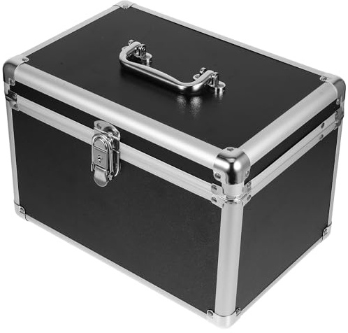 SEWACC Estuche Organizador Diseño y Elegante de Maquillaje de Abs y Aluminio con Hebilla Fiable para Almacenamiento en Baño y Jardín