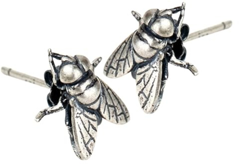JEWEDECO Design Delicato a in Argento S925 Donna a Forma Mosca Resistenti All’ossidazione Punk alla Moda per Cerimonie e Matrimoni
