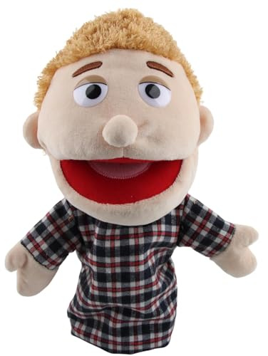 XIMEY Marionette da Mano Muppet Show, Burattini da Mano, Teatrino Marionette di Peluche, Pupazzo di Peluche, Master of Puppets per Racconta Storie, Educazione, Giochi Interattivi (Papà, 30cm)