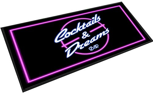 Cocktails and Dreams - Runner da bar, colore: rosa