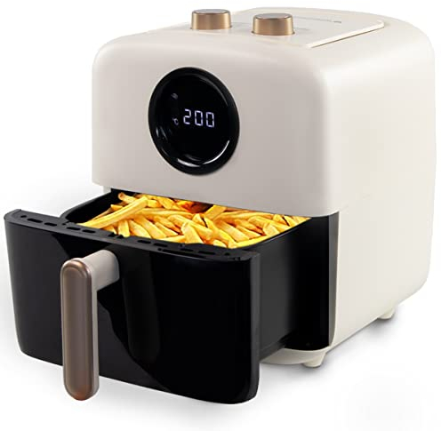 Mobiclinic, Friggitrice ad aria, Dimensione xl, 5 litri, Stile vintage, 10 programmi, 1500w, Fino a 200ºc, Finestra trasparente, Display led, Limos, Air fryer, Sistema di dissipazione del calore