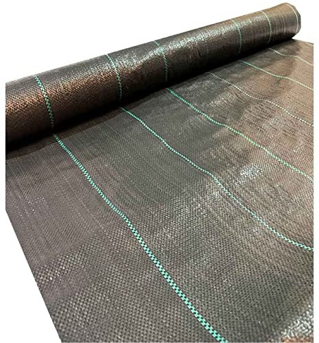 Acan Tradineur - Malla antihierbas, Rollo de Tela Protectora Permeable contra Malas Hierbas, Resistente al Desgaste y desgarro, contra UV (Negro, 1 x 10 m) (29912)
