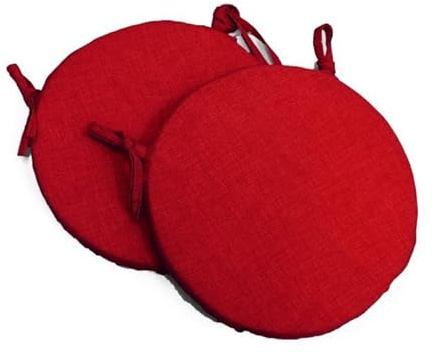 Russo Tessuti Cuscino Rotondo Imbottiti Laccetti per Sedie Sgabelli da Pranzo Portatili Pocket-Bordeaux-4 Cuscini