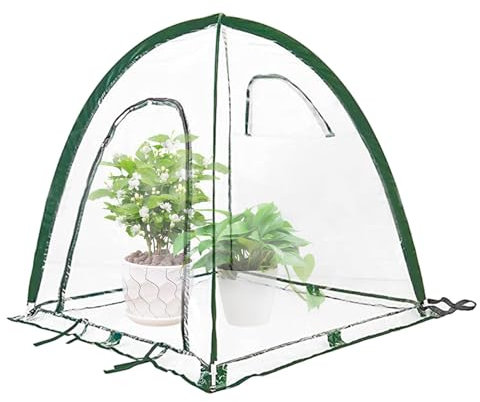 Serra Pop-Up in Lamina, Fioriera Portatile per Coltivazione di Ortaggi per Giardino Cortile con Finestre con Cerniera, Invernale in PVC Trasparente per Piante