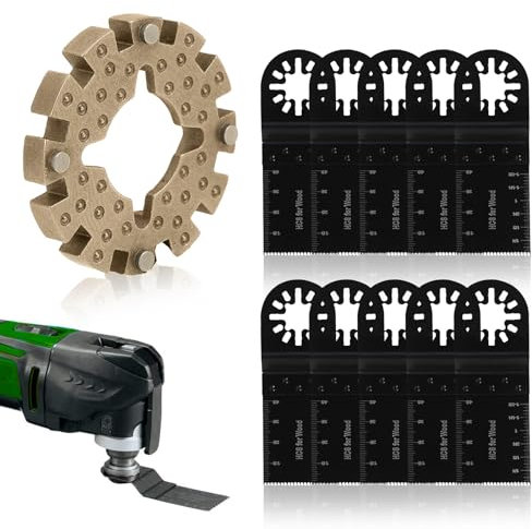 10Stk Multitool Sägeblätter, mit 1Stk adapter Sägeblatt Oszillierendes Zubehör Oszillierende Sägeblätter und Universal Adapter für Fein Multimaster Bosch Black and Decker