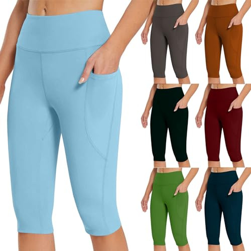 Genérico Leggins 3D Vivacuerpo Anticelulitico Push Up Scrunch Ropa Pilates Yoga 3/4 Suave Pantalones Capri Cintura Alta Sin Costuras Leggings Cortos Deporte Gimnasio Transpirable Opaco Ciclista