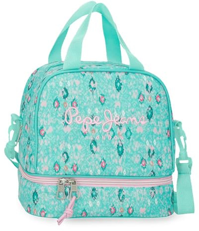 Pepe Jeans Sun Borsa Termica Verde Turchese 25x19x15 cm Poliestere 7.13L di Joumma Bags