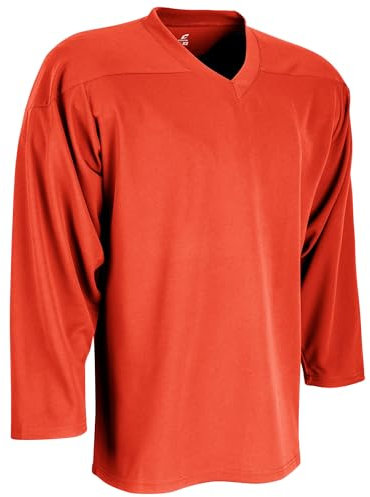 CHAMPRO Jungen Hockey Jersey Faceoff Hockeytrikot aus Polyester, Orange/Abendrot im Zickzackmuster (Sunset Chevron), X-Small