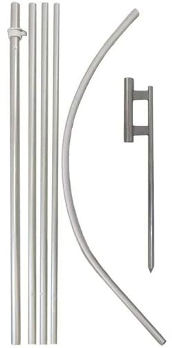 16ft Windless Full Sleeve Banner Swooper Flag Pole with Ground Spike Kit for Windless Advertising Flags