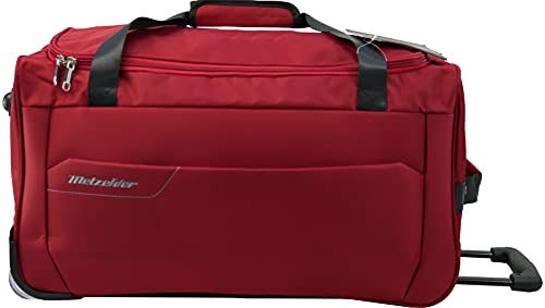 METZELDER Bolsa de Viaje Trolley con Ruedas Runner Maleta Flexible de Moda 1 año, Rojo (Red), Taille Moyenne (soute)_63x32x34cm_63L_2,5kg, Bolsa de Viaje