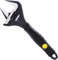 Sharp-tec 8 inch Adjustable Spanner, 36mm Wide Jaw Opening Adjustable Wrench, 215mm Plumbing Tools Set for Plumber, Black