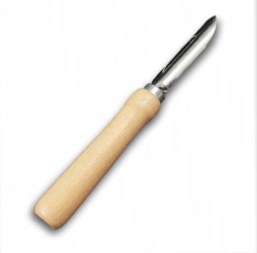 Wooden World - Vegetable and Fruit Peeler with a Wooden Handle - Peeler Scraper