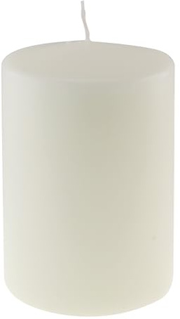 4 Wachskerzen, Durchmesser 10 cm, Höhe 15 cm, Farbe Creme, Brenndauer 105 Stunden, für Veranstaltungen und Dekoration Cereria Di Giorgio