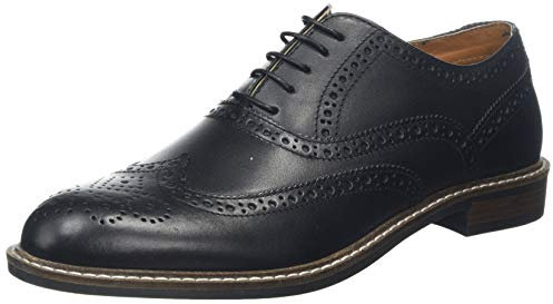 Thomas Crick Men's 'Cardew' Brogue Formal Leather Shoes, Comfortable, Durable, Stylish, Classic Premium Leather Shoes with Classy Embroidered Upper (Black, Tan)