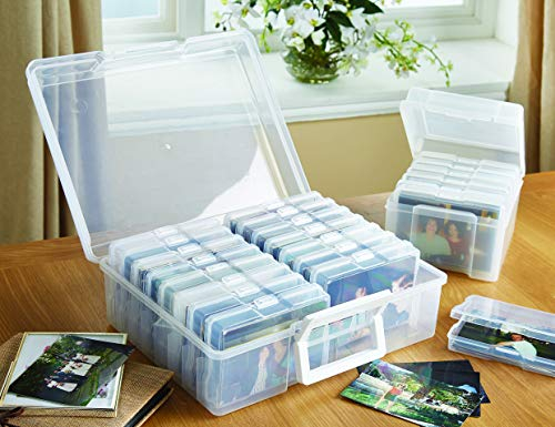 Burwells Jumbo Photo Storage Box Set – Photograph Organiser Craft Case, 16 6x4 Inner Photo Keeper Cases. Holds and Protects up to 1600 Photos