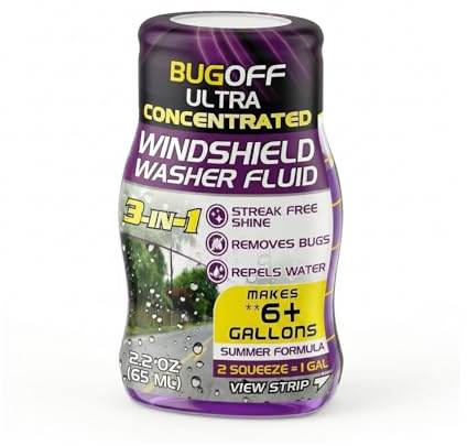 BUGOFF Windshield Washer Fluid Ultra-Concentrated