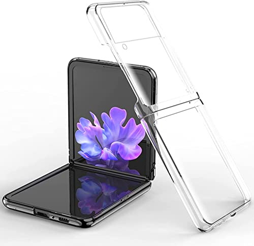 Fodral till Samsung Galaxy Z Flip 3 fodral [Slim Fit] hårt transparent PC-fodral, [anti-gul] stötsäkert stötfångare telefonfodral för Samsung Galaxy Z Flip3 5G 2021 – kristallklart