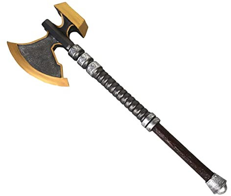 CoserWorld Holga's Axe, Fake PU Foam Battle Axe Great for LARP Cosplay Halloween, Holga Axe, Medium