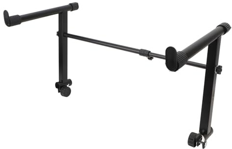 Fockety Supporto universale di secondo livello per supporto per tastiera di pianoforte elettronico, supporto per tastiera a 2 livelli larghezza regolabile 16,5-29,5 pollici