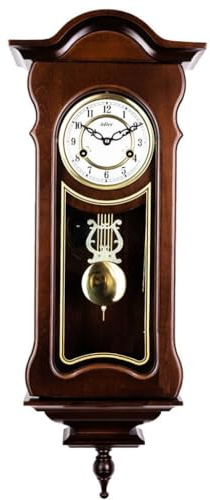 Duve Orologio a pendolo in legno da parete con movimento meccanico carica 31 giorni 7036