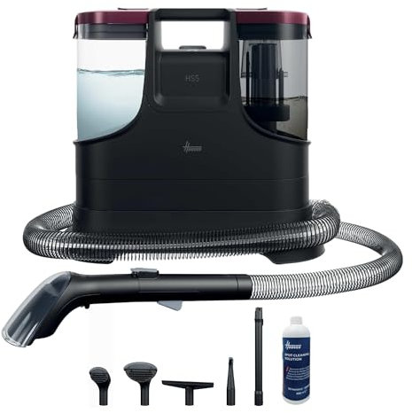 Hoover HS5 Heat Spot Cleaner and Stain Remover - 40°C Hot Water, Wash and Dry Carpets, Sofas, Upholstery and Glass in One Go, 1.5L Water Tank, Multiple Accy's, Compact, 400W, Ideal for Pets [HS530]