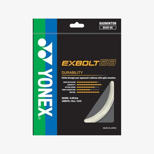 YONEX Exbolt 68 Badminton String (White)
