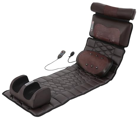Tagowao massagematta för hela kroppen, 8 massagelägen och 9 vibrationsstyrkor massagekuddar, massagekudde med ländryggen airbag och fotmassageapparat för hem och kontor