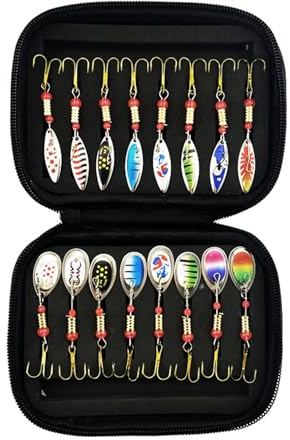 Fishing Spinner Hard Baits Spoon Lure With Storage Bag Artificial Blinkers Part Artificial Blinkers Fishing Part