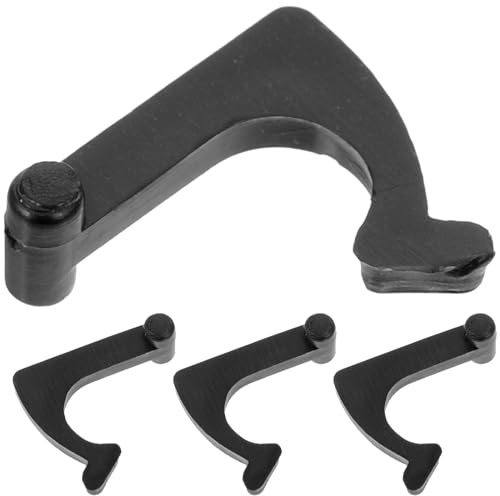 Mobestech Supporti per Giradischi in Ferro Nero 4 Pezzi Design Elegante, Facile Installazione e Presa Sicura per Lettore Dischi Vinile