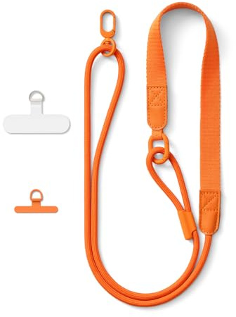 MORSUNBELA Mobiltelefonkedja Mobiltelefonband för Upphängning universell Telefon Justerbart Crossbody Band för Mobiltelefonskal Phone Strap Halsrem Orange