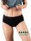 BeMee Perioden-unterwäsche, Nighttime Hipster Heavy Flow, Damen-Nachtwäsche, Menstruations-Slip für die Nacht, Bambus-Viskose, auslaufsicher bei starker Blutung für Frauen, schwarz, Größe XXL