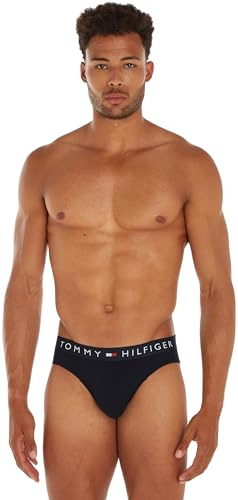 Tommy Hilfiger Slips Homme Lot de 3 Brief Sous-Vêtement, Bleu (Des Sky/Des Sky/Des Sky), M