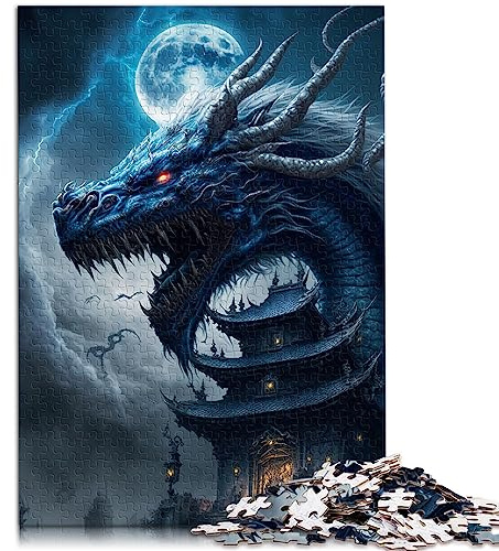 Puzzles Drache 1000 Teile Puzzles für Erwachsene Geeignet für Erwachsene und Kinder über 12 Jahre anspruchsvolle Papppuzzles Größe: 26 x 38 cm