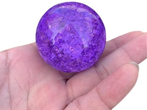 VIDECOR Bola de Cristal Feng Shui Fuente de Agua Bonsai Esfera de Vidrio Bola de Grieta de Hielo Decoración del Jardín del Hogar Adornos Esfera Agrietada Bolas Decorativas 1.57 Pulgadas,B