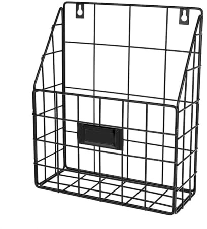 Persistence Draht Post Korb - ein der Wand Befestigter HäNgender Ordner/Dokumenten Organisator - Wirtschaftliches und Einfach zu Installierendes Fach für Haus BüRo und Mehr (1 Platz)