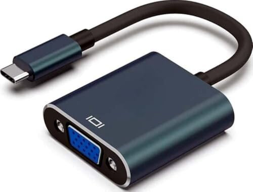 OOYES USB C to VGA Adapter, Thunderbolt 3/4 to VGA Adapter, Type-C to vGA Video 1080P Cable Converter Cord Type C 3.1 Male to Vga Female HD Video cable Support 1080P For Computer Projecter