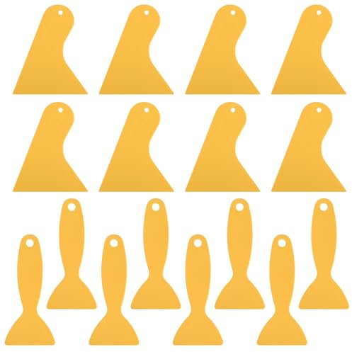 Set de 16 Spatules en Plastique, Outil de Spatule en Plastique, Raclette pour Impression 3D, Spatule Résine, Couteau à Mastic, Outil Anti-Bulles, Spatule de Lissage pour Résine, Papier Peint et Décora